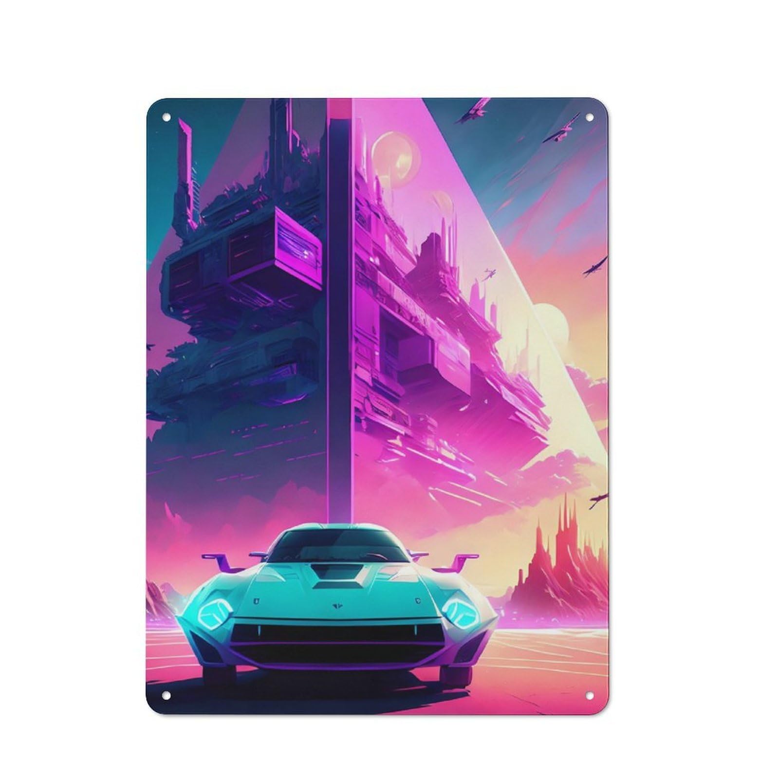 Junmoney Retro Car 19 Metal Wall Sign 40X30cm Featuring For Garage Or Workshop, For Garage, Workshop And Man Cave Decoration