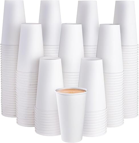 Miniatura 8 de JOLLY PARTY Paquete de 300 tazas de café de papel desechables de 4 onzas, tazas de bebida calientefría para agua, tazas de café de papel, tazas de