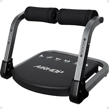 AIRHOP Ab Machine for Home, Ab Exercise Equipment for Core Training, Foldable Ab Crunch Machine with 4 Adjustable Resistance, Sit Up Exercise Equipment 330 LBS Capacity for Beginners & Pros