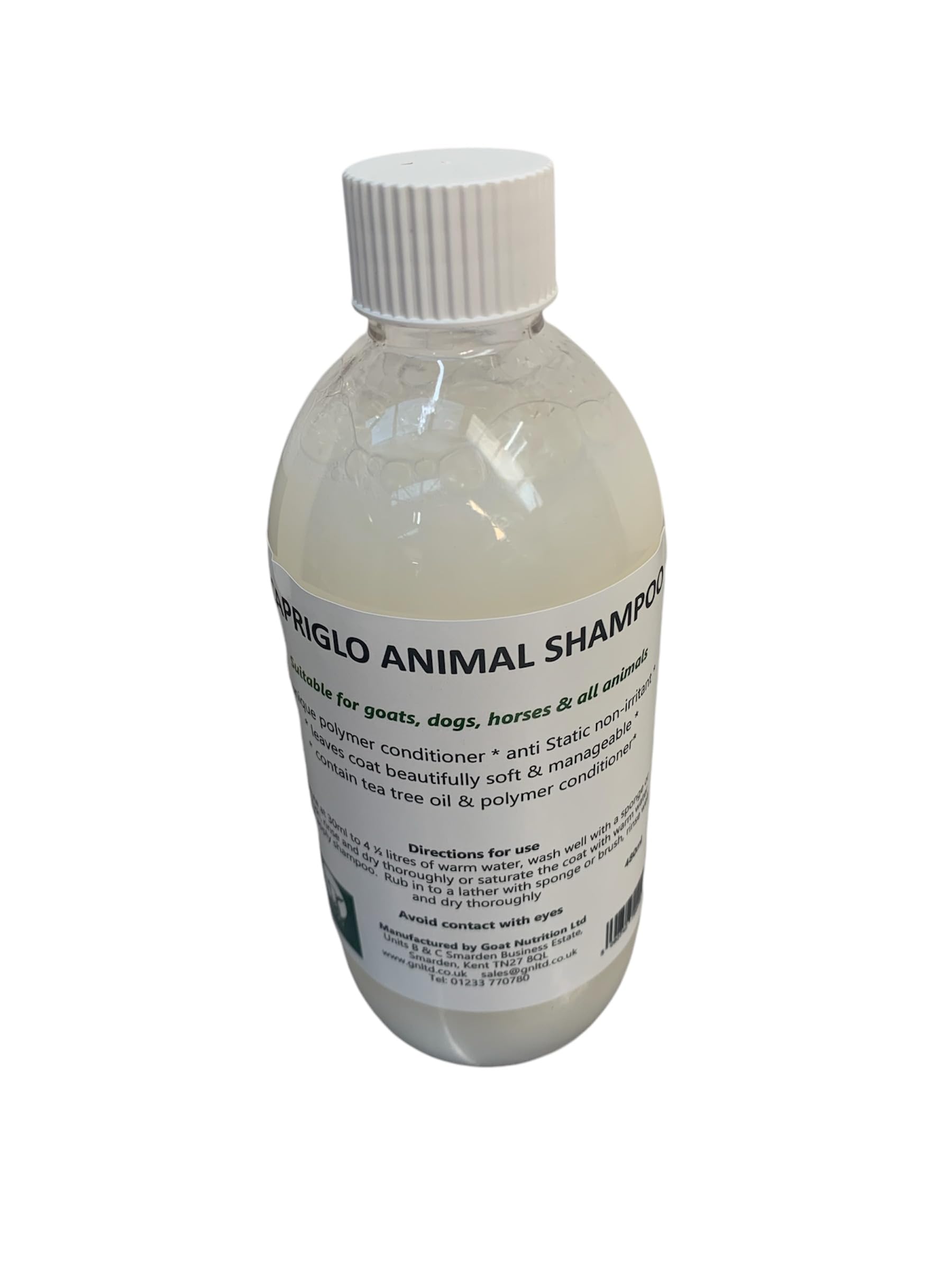 Capriglo Animal Shampoo 480ml – Premium All-in-One Grooming Solution with Tea Tree Oil & Lanolin – Anti-Static & Non-Irritant – Suitable for Dogs, Horses, Goats & More