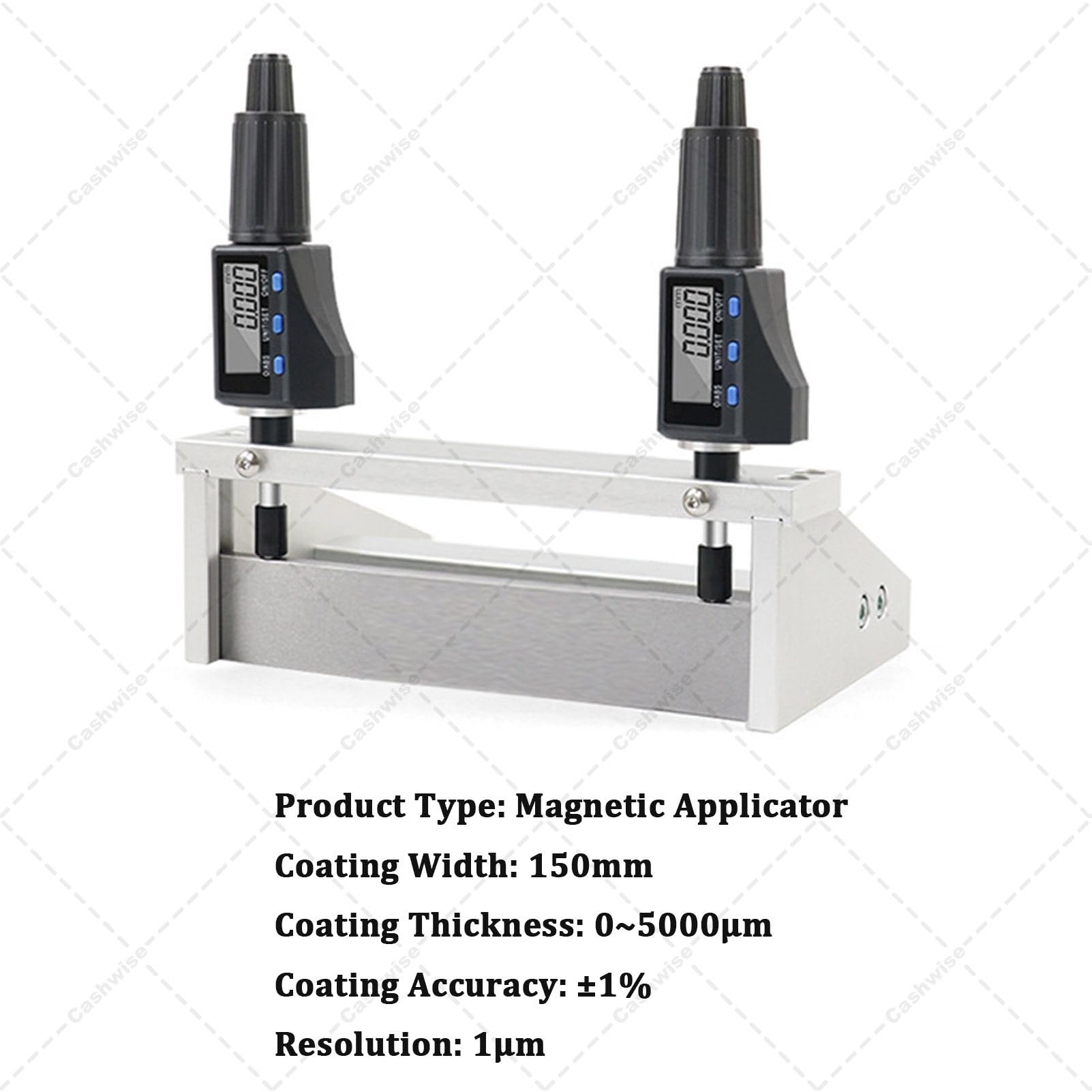 Aplicador de película con Pantalla Digital Ajustable, recubridor de Cuchillas de Laboratorio, Espesor Ajustable de 1 a 6000 μm, Valor de indexación de 1 μm, Dispositivo de preparación 150mm