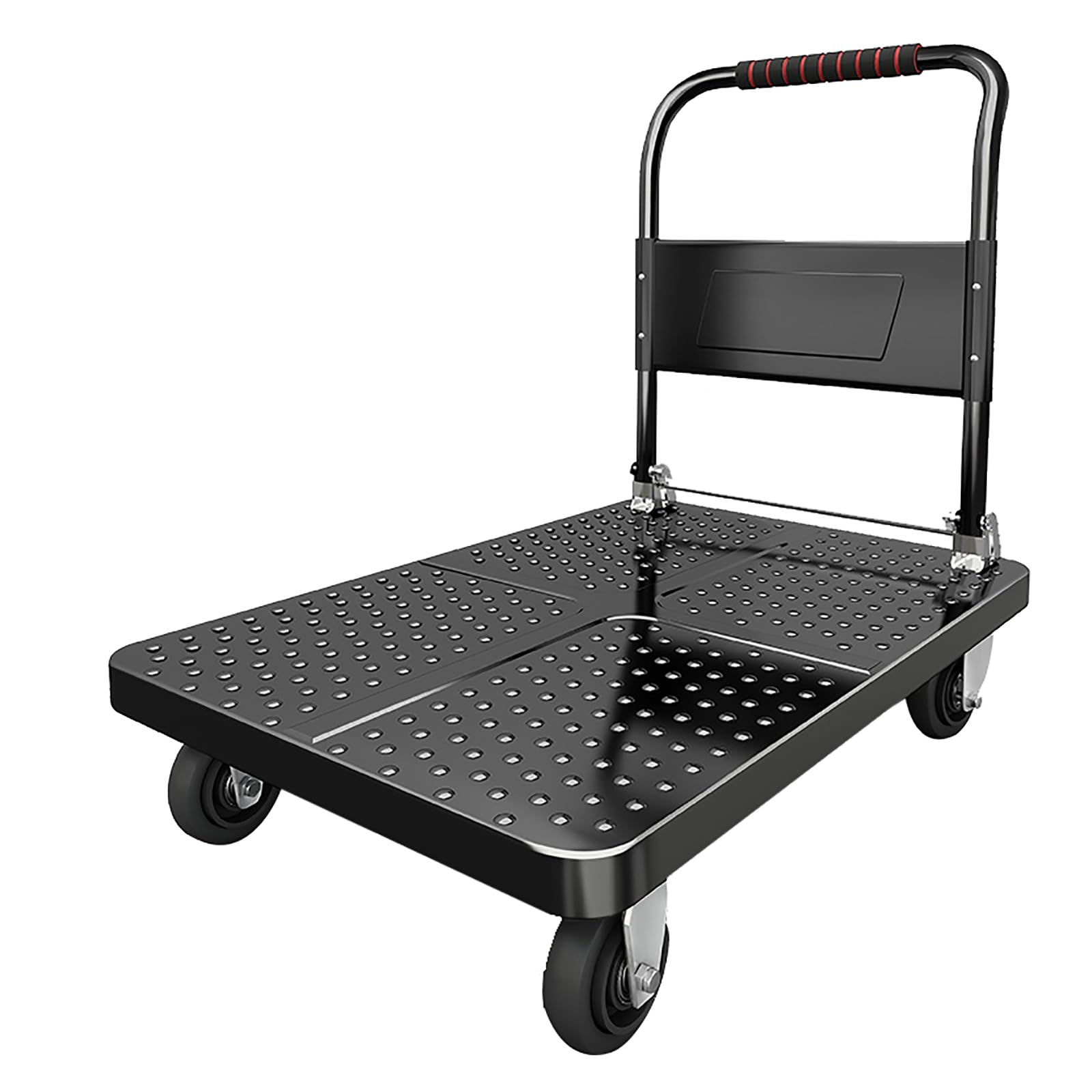 Marketero Faltbare Sackkarre – 200 Kg Tragkraft, 6 Rollen, Edelstahl-Teleskopgriff, Mit 2 Spanngummis, Für Umzug, Büro, Camping, Reisen