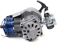 Vista 6 de Motor de motor, 49 CC 50 CC de 2 tiempos de carreras, motor completo de arranque motorizado, kit de motor de bicicleta motorizada, para mini