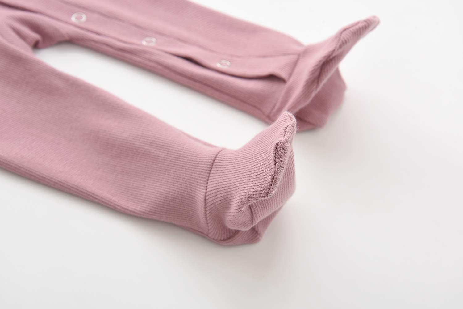 KISBINI Baby Footed Pajamas with Mitten Cuffs Unisex Cotton Snap-up Romper Jumpsuit Sleep and Play 0-12 Months Footies - Image 6