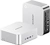 AOOSTAR MACO Mini PC gaming R7 6850H (8C/16T 4.70Ghz),24GB LPDDR5-6400Mhz RAM 1TB PCIE4.0 NVME SSD mini computer,3 *M.2 Slots,Dual USB4+Oculink, Quad Display 8k@60Hz,6 USB ports,Fingerprint unlock