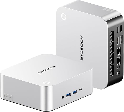 AOOSTAR MACO AMD R7 PRO 8845HS Mini PC with 32GB DDR5 RAM 1TB NVME SSD,OCULINK/ 2*USB4(PD|8K@60Hz)/HDMI2.1/1 xDP 1.4, 2X ...