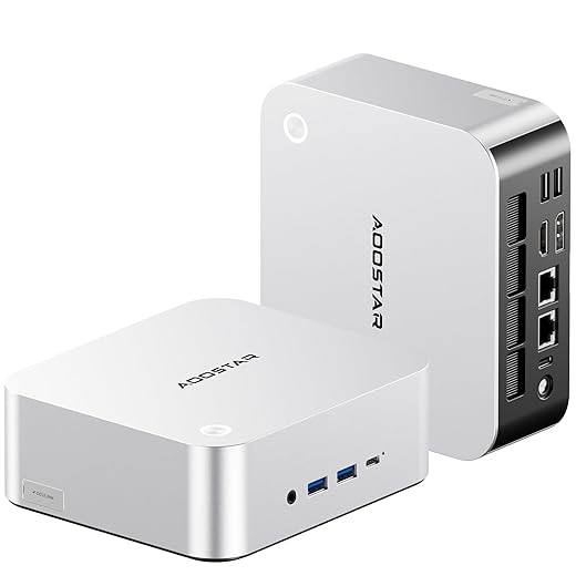 AOOSTAR MACO AMD Ryzen 9 8945HS Barebone Mini PC(8C/16T, up to 5.2GHz), Radeon 780M Graphics Mini Computer, Support Four Display, with OCuLink Dual USB4, Dual 2.5G LAN/HDMI/WiFi6, Support OpenClaw