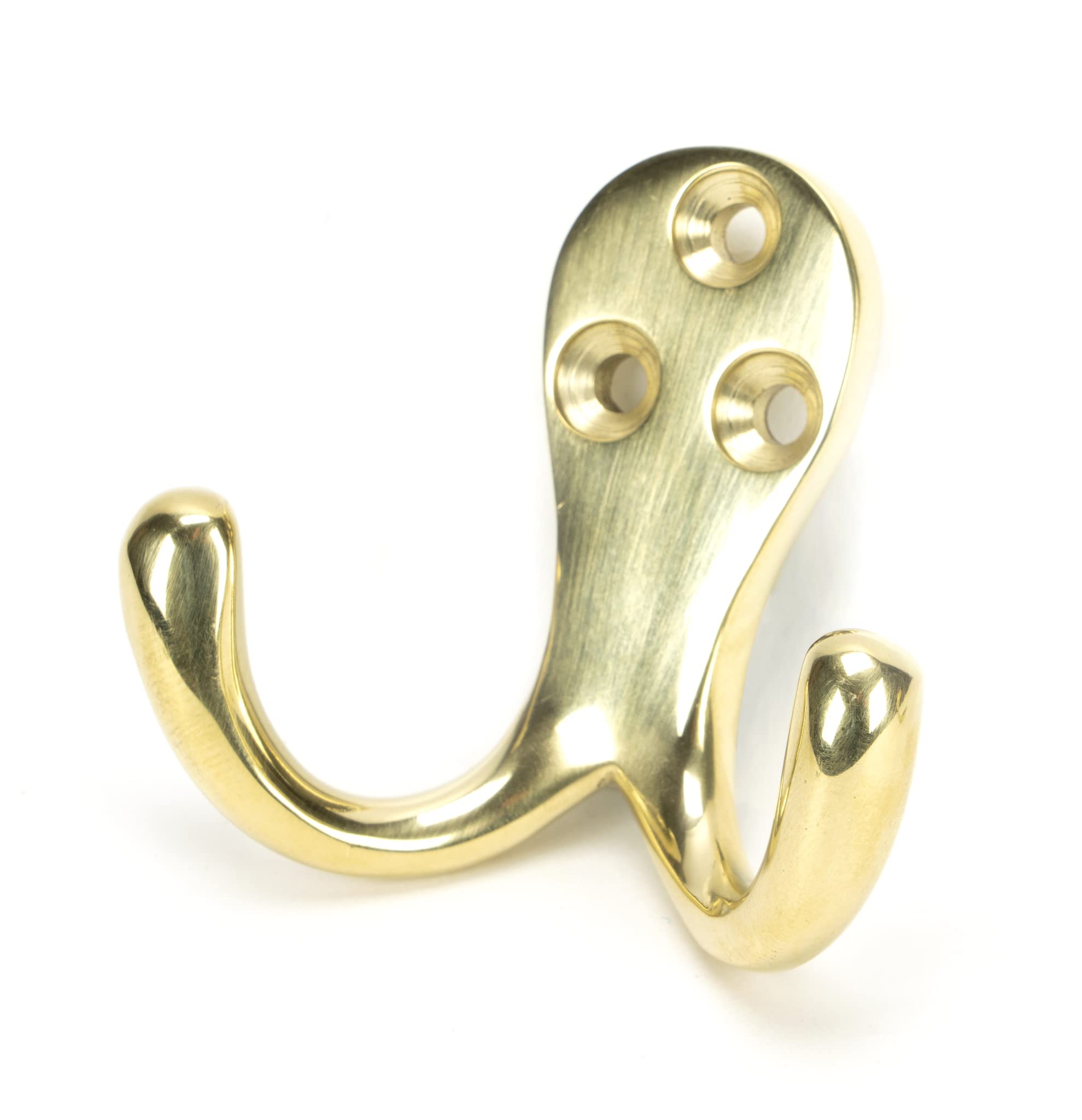 From The Anvil 46301 Polished Brass Celtic Double Robe Hook
