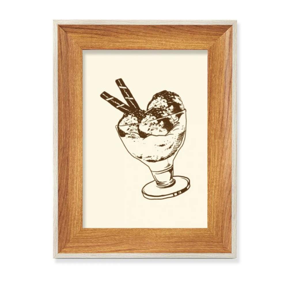 Cadre en bois marron chocolat pour sublimer une peinture sur votre table de salon
