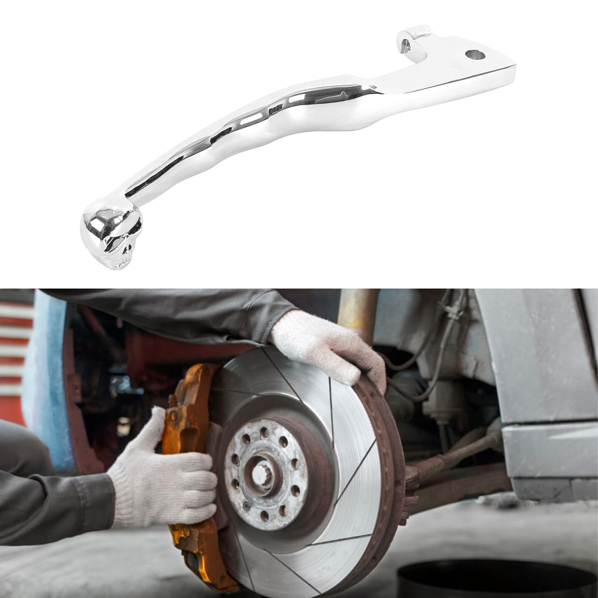 Coppia di leve freno frizione in alluminio a forma di teschio compatibili con Yamaha Virago 250 535 700 750 1000 1100 V-Star