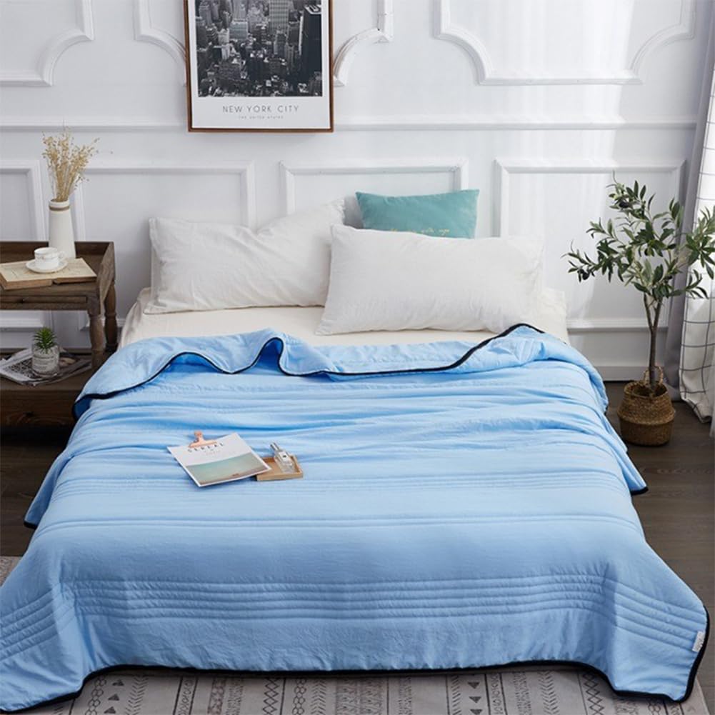 Coperta rinfrescante calmante per la notte, coperta rinfrescante per dormire durante la notte, leggera e traspirante, reversibile per tutte le stagioni, lavabile in lavatrice (cammello, 150 x 200 cm)