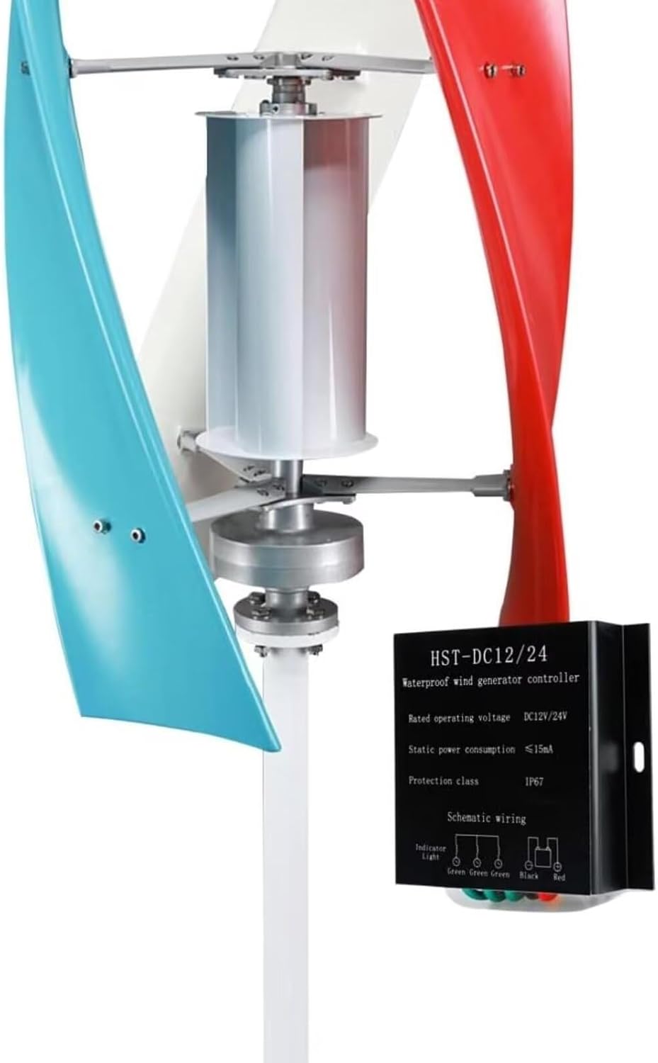 Amazon.com: 2000W Vertical Axis Wind Turbine Generator Kit 3 Blade ...