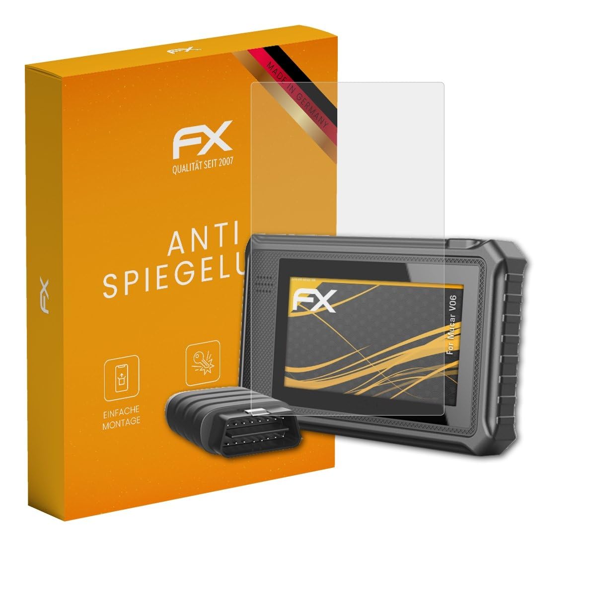 atFoliX Screen Protector compatible with Mucar V06 Screen Protection Film, anti-reflective and shock-absorbing FX Protector Film (2X)