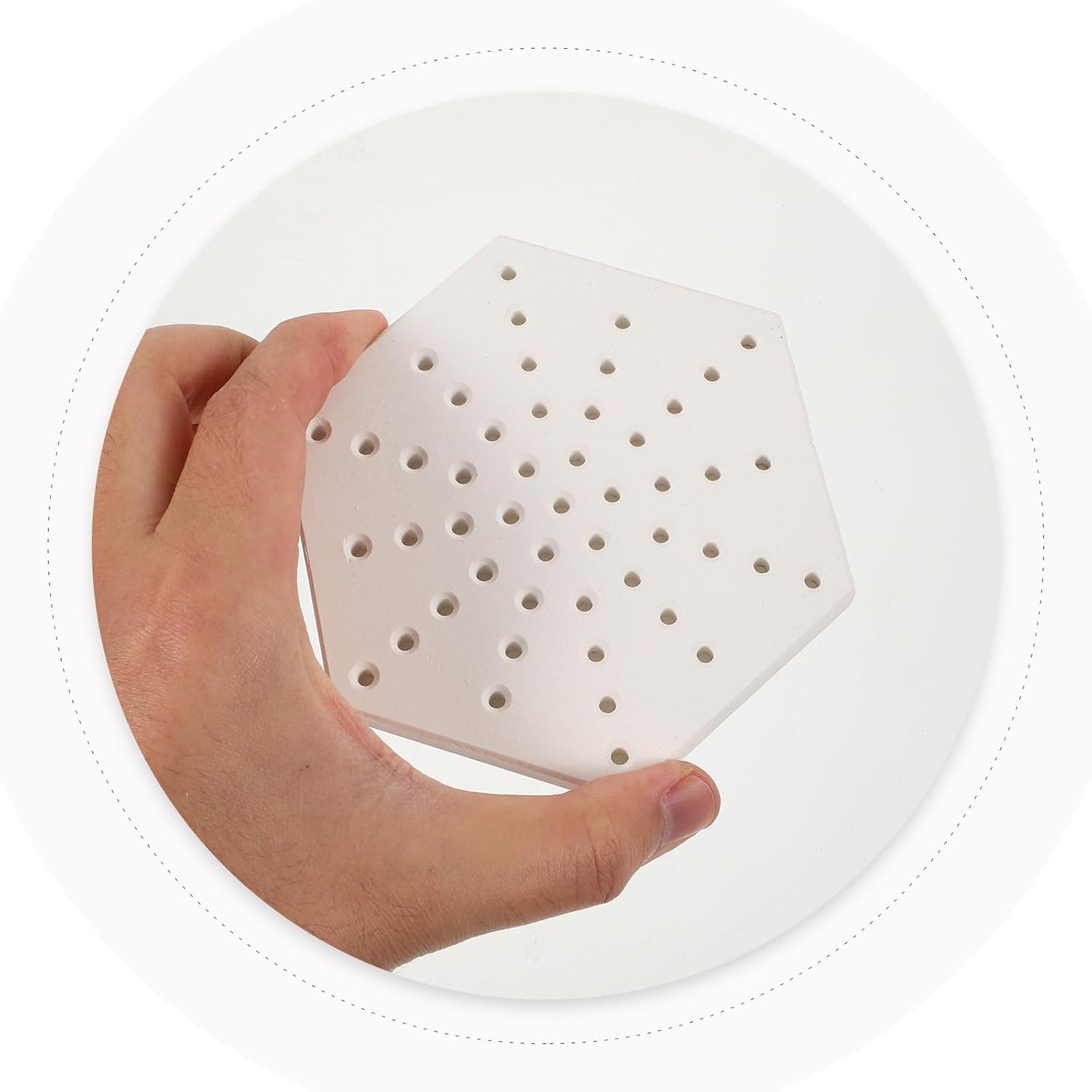 SEWCHICS Pottery Kiln Refractory Support Mat Hexagonal Ceramic Kiln Accessories High Temperature Resistant Firing Holder for Ceramic Crafts and Pottery Firing