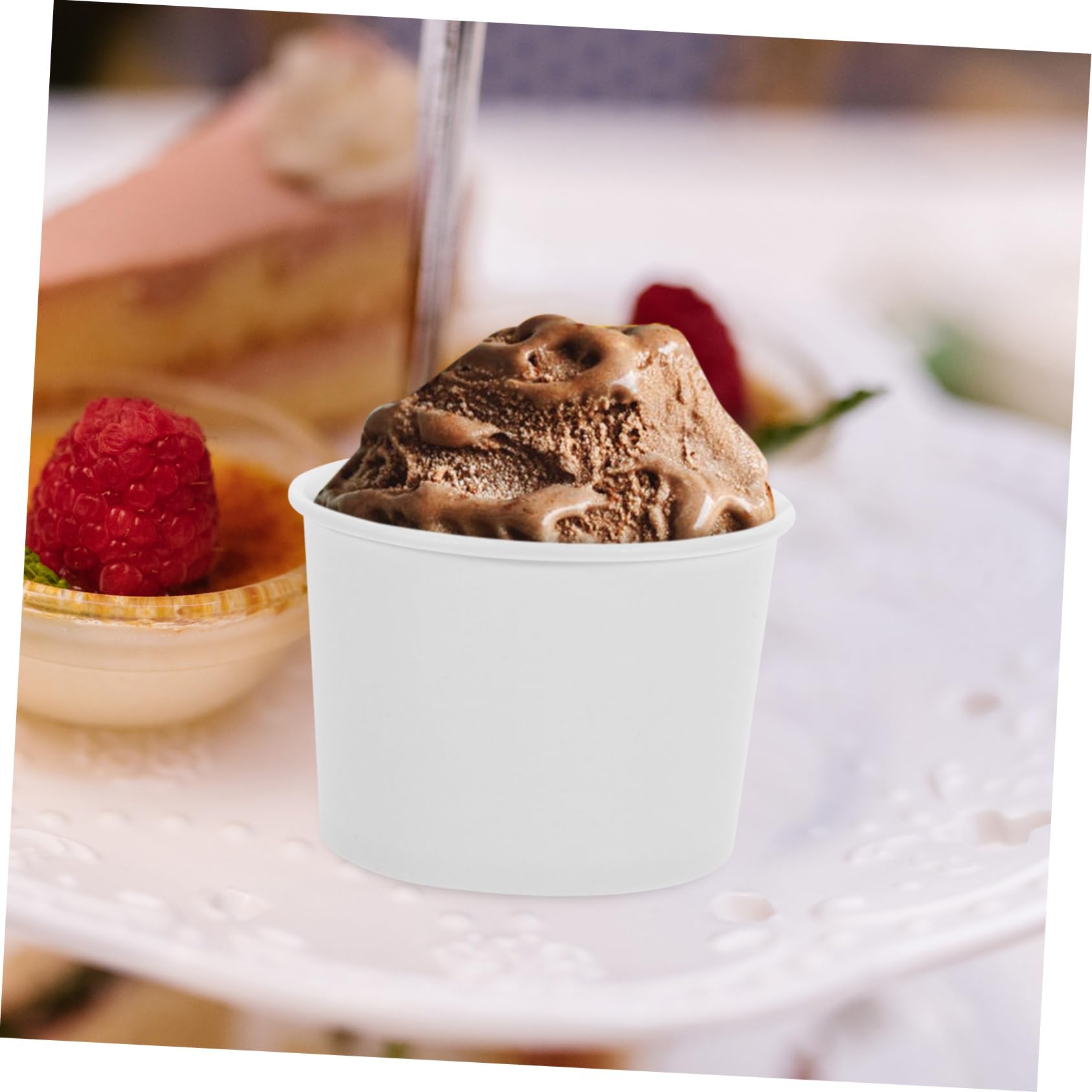 SOLUSTRE 100 Pezzi Di Ciotole Per in Carta Spessa Contenitori Da Asporto A Tenuta Stagna Per Zuppe Insalate Dessert Ciotole Di Carta Pronte Per Eventi