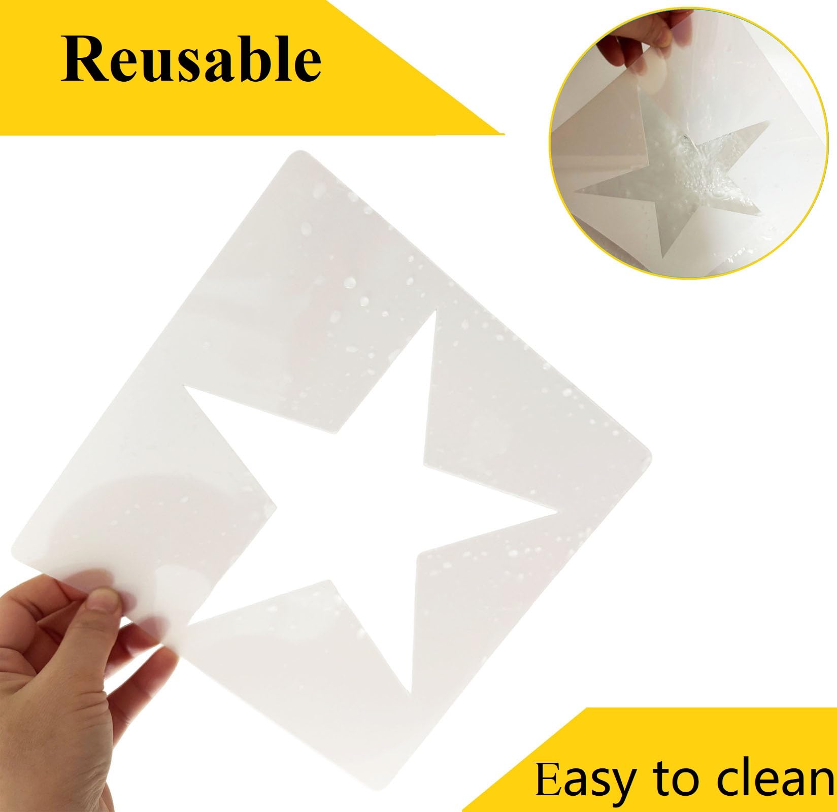 5 plantillas de pintura reutilizables, plantillas de plástico para manualidades en pared de madera, papel para decoración del hogar, bricolaje de 4 a 12 pulgadas (corazón)