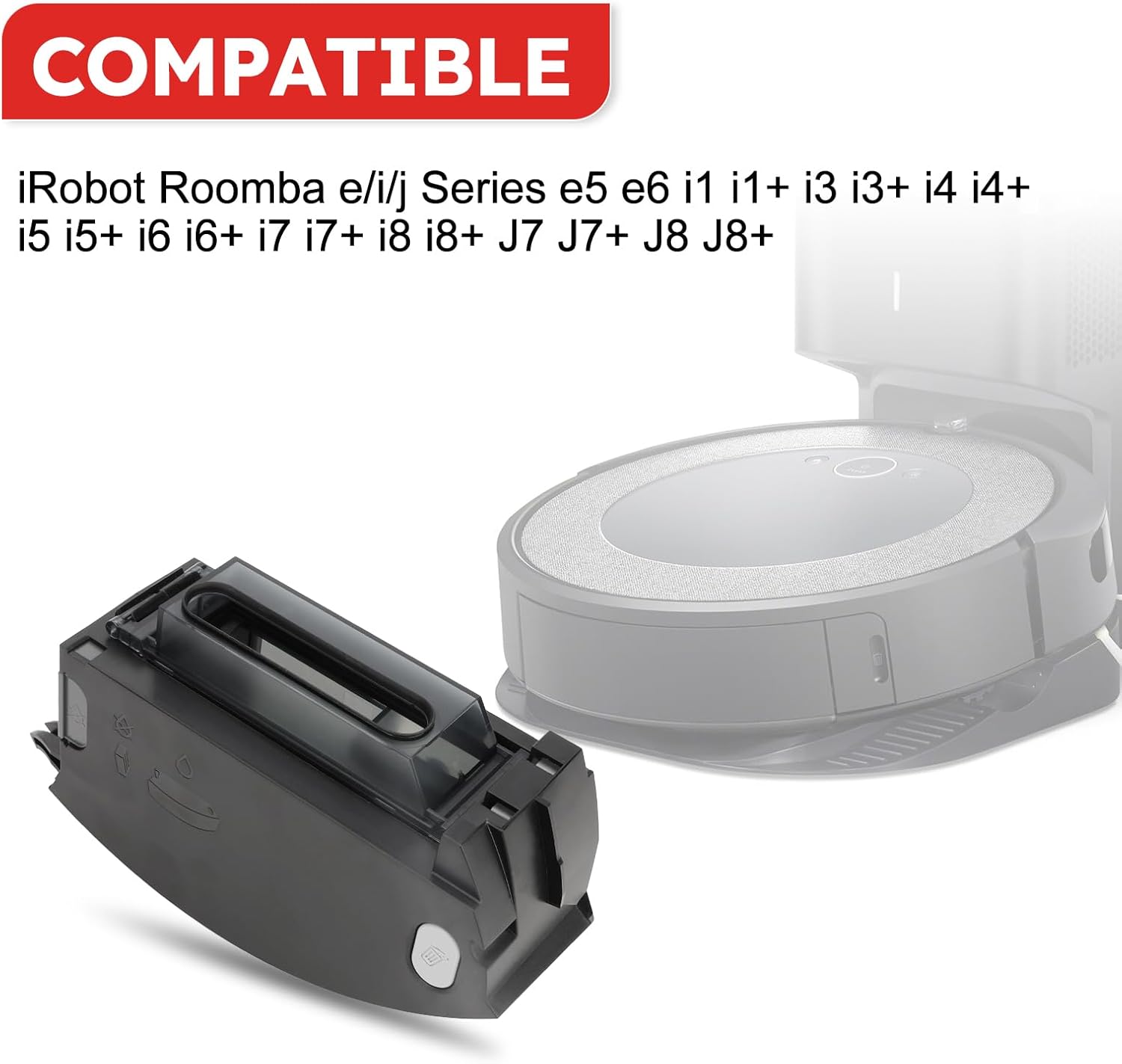 4624868 Dust Bin Box Replacement Compatible for IRobot Roomba e/i Series i7 e5 e6 i1 i3 i4 i6 i7+ i8 J7 Parts (4624868)