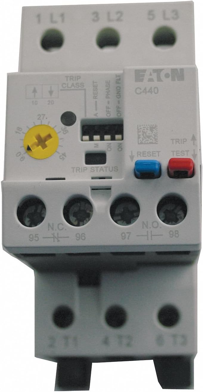 Overload Relay, Trip Class 5/10/20/30 Selectable, Current Range 4.00