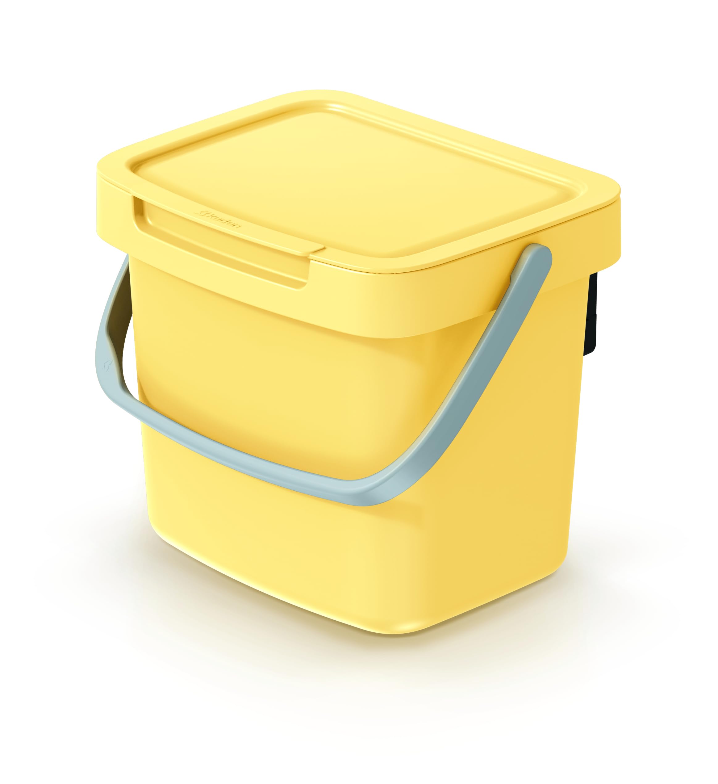 Sorting Box Bin Recycling Segregation Lidded Handle Wall mount 5 sizes 6 Colour (Yellow 3 Litres)
