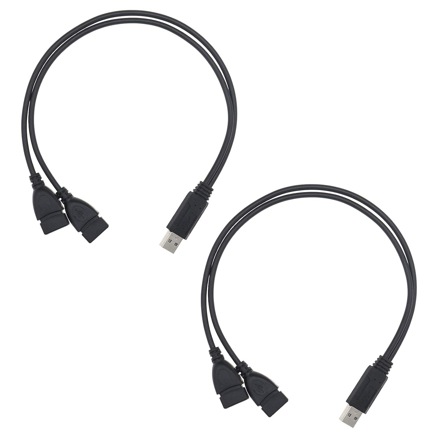Micro Traders 2X USB 2.0 1 to 2 Y Splitter Cable 30CM/1Ft