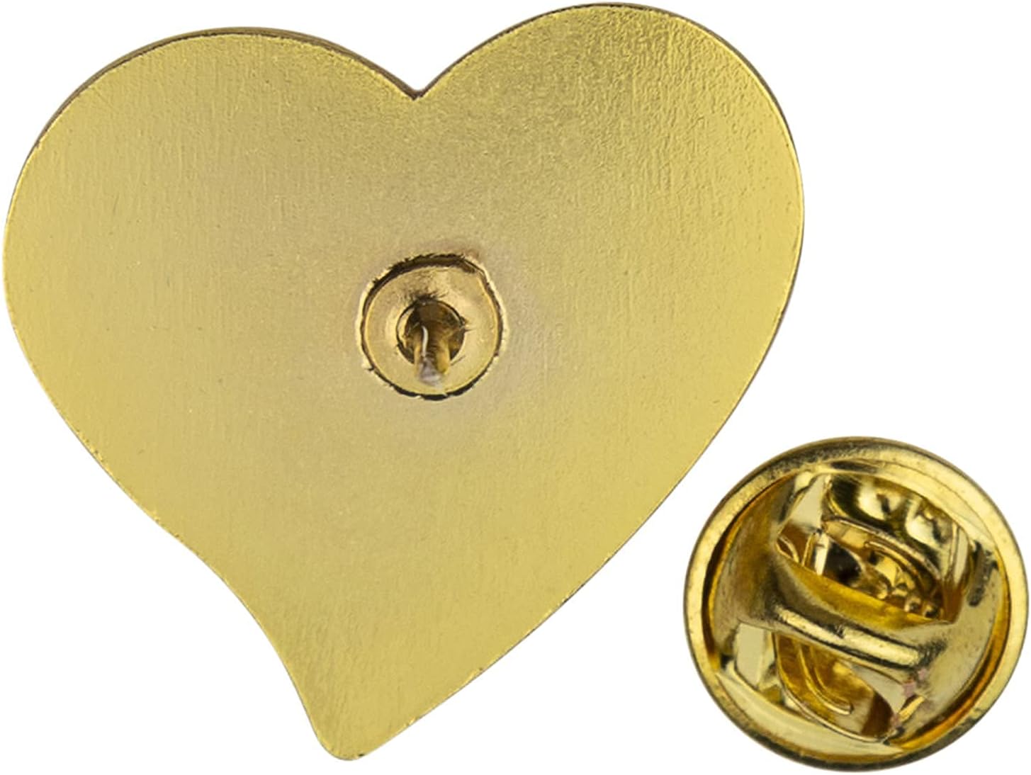 SHOP AWARDS AND GIFTS Blue Heart Shaped Enamel Lapel Pin with Sparkling Gold Border, Thank You Appreciation Recognition Gift, Individually Carded, Bulk Pack of 12, 1 Inch