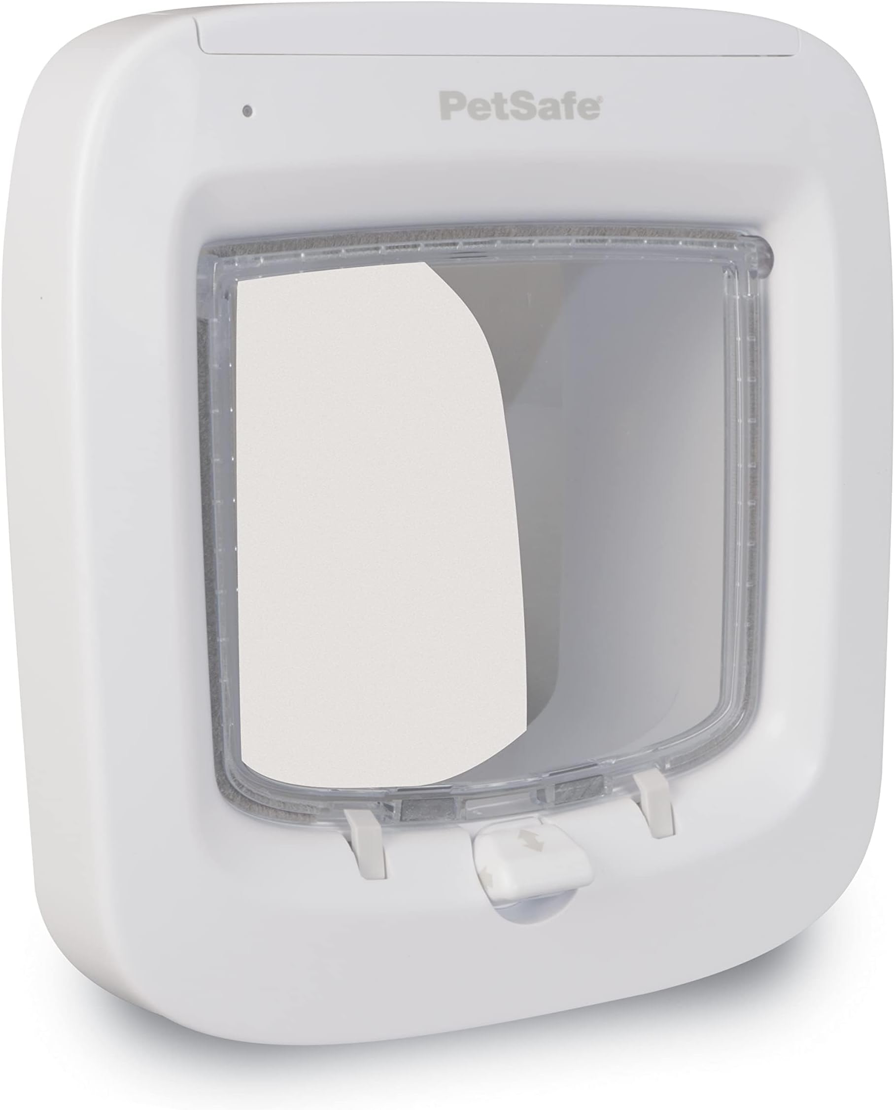 Microchip Activated Cat Flap, Exclusive Entry, Easy Install, 4 Way Manual Locking, Energy Efficient, Draught Excluder, Convenient - White