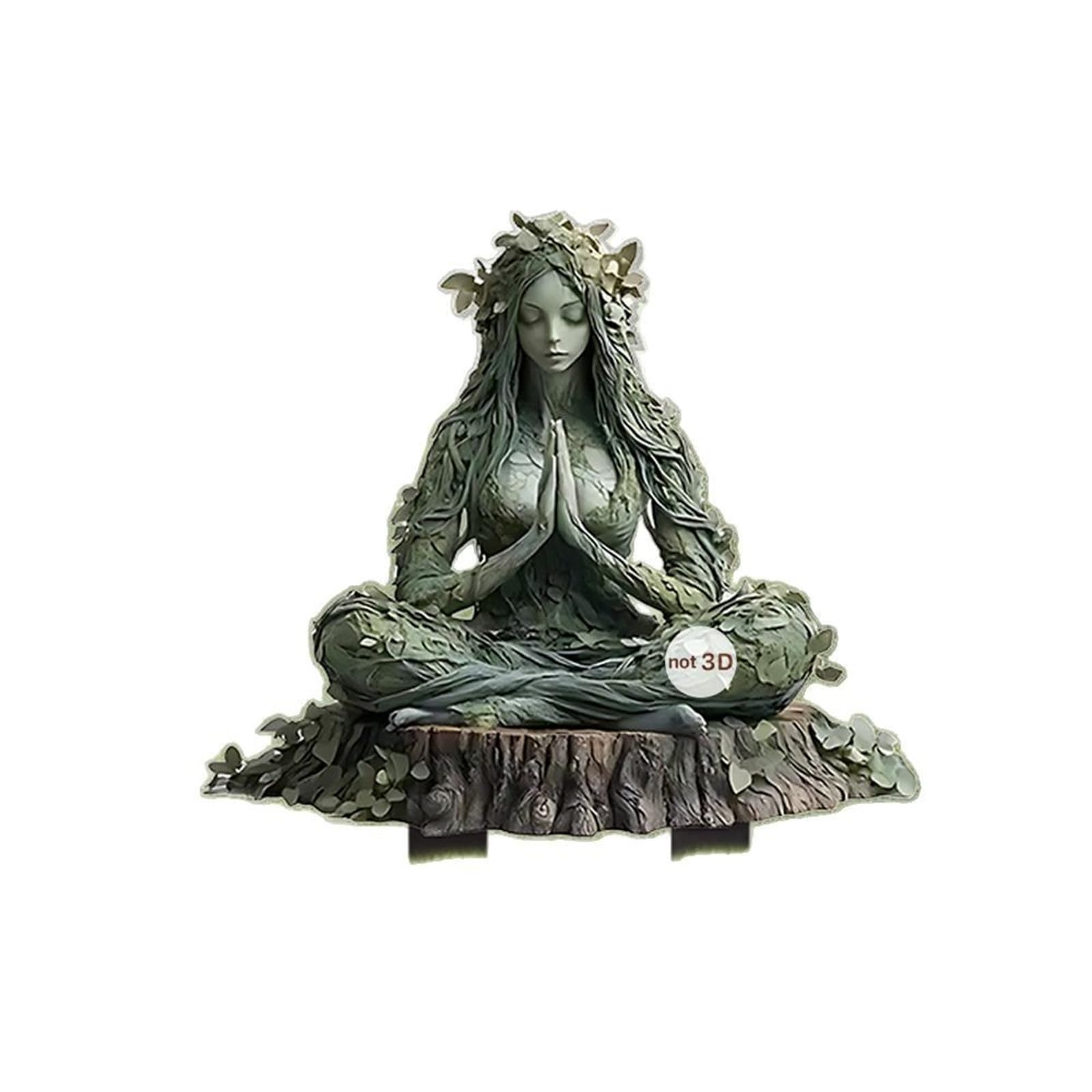 Card Figures Made of Acrylic Garden Troll 2D Green Grass Garden Stake Garden Decorative Stake Decorative Sculptures Garden Decoration for Outdoor Figures Fairy Garden Figures Weatherproof Garden