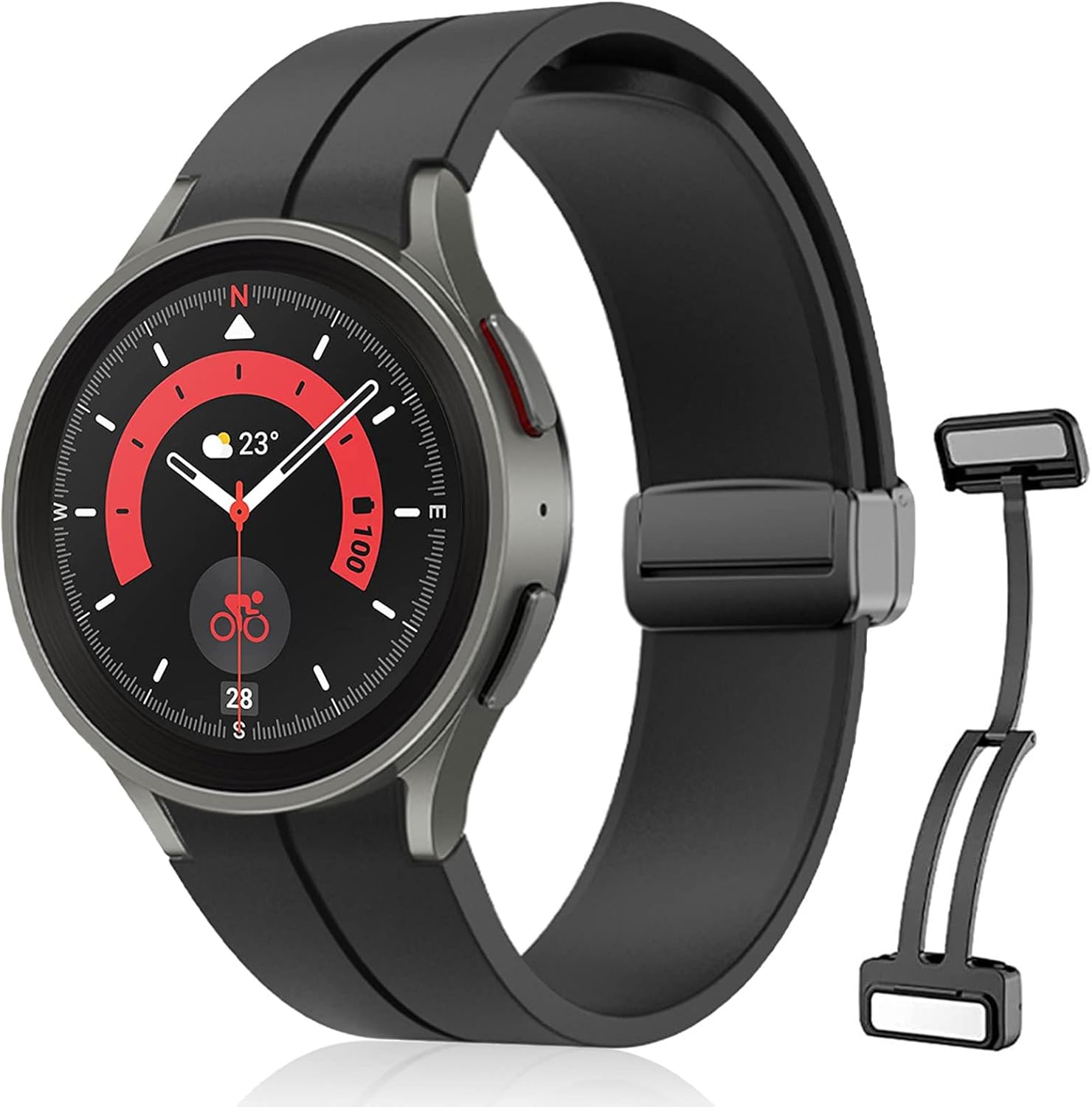 Galaxy Watch5 Armband, Galaxy Watch 5 Pro Armband 20 mm Silikonarmband