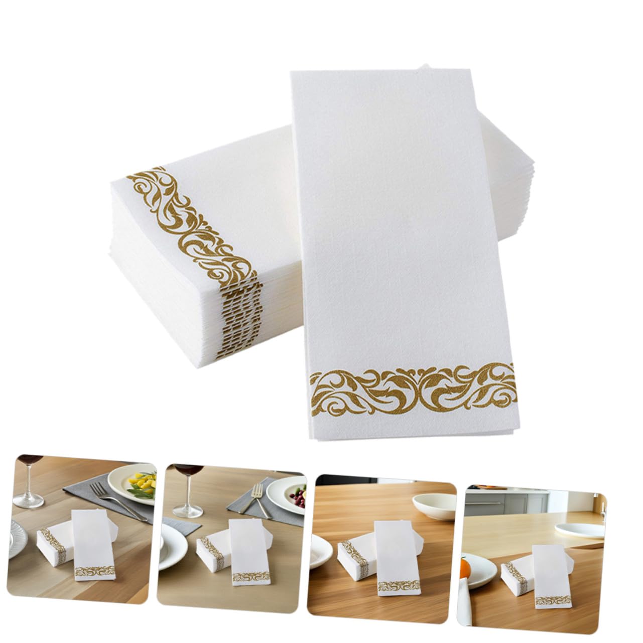 Gatuida 75stücke Servietten Bedruckt Vintage-design Einweg-papierservietten für Teepartys Formelle Abendessen und Festlichkeiten