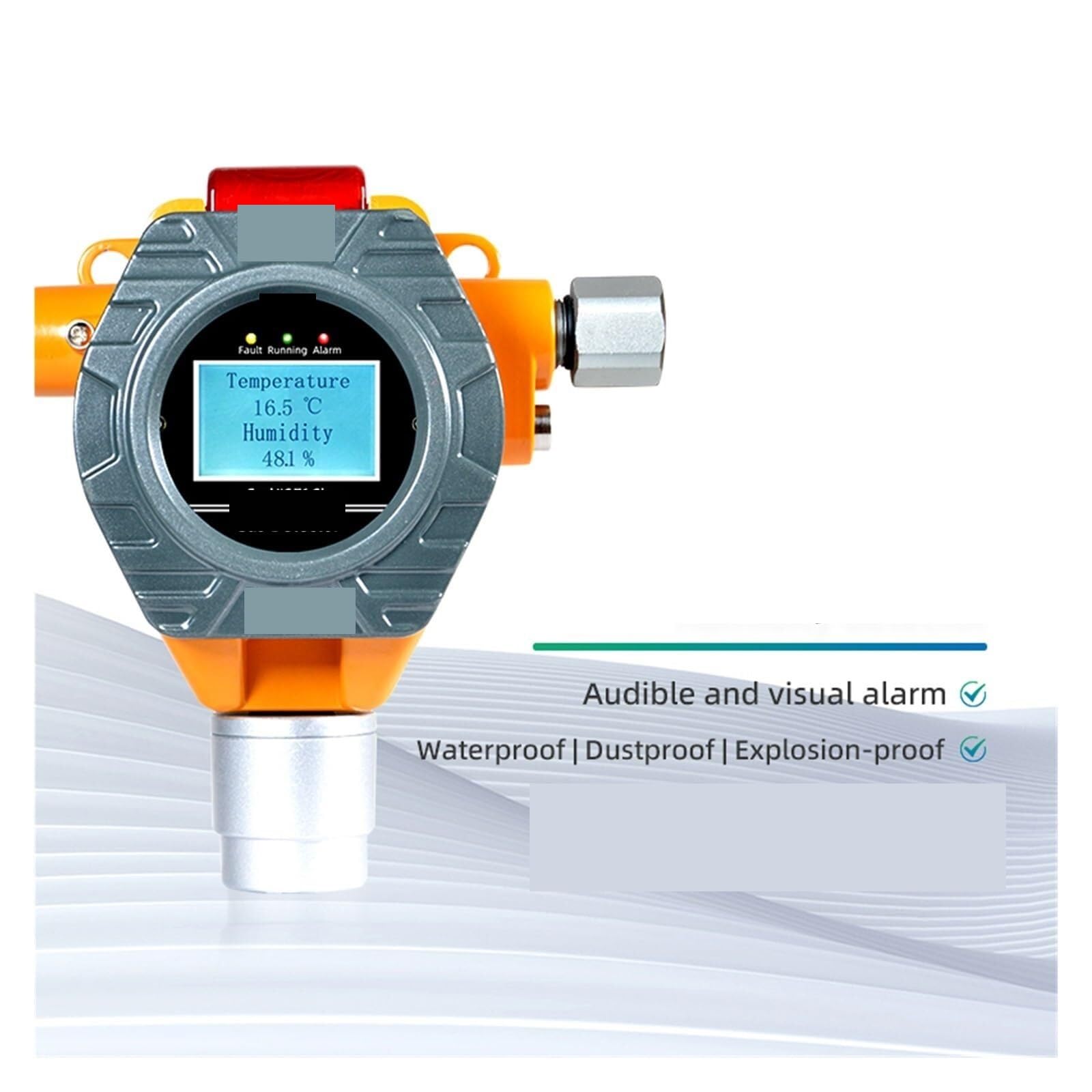 Monitor de co2, Detector De Gas S500-WS Sensor Térmico Fijo Analizadores Temperatura Y Humedad Transmisor para El Trabajo Hogar para el hogar