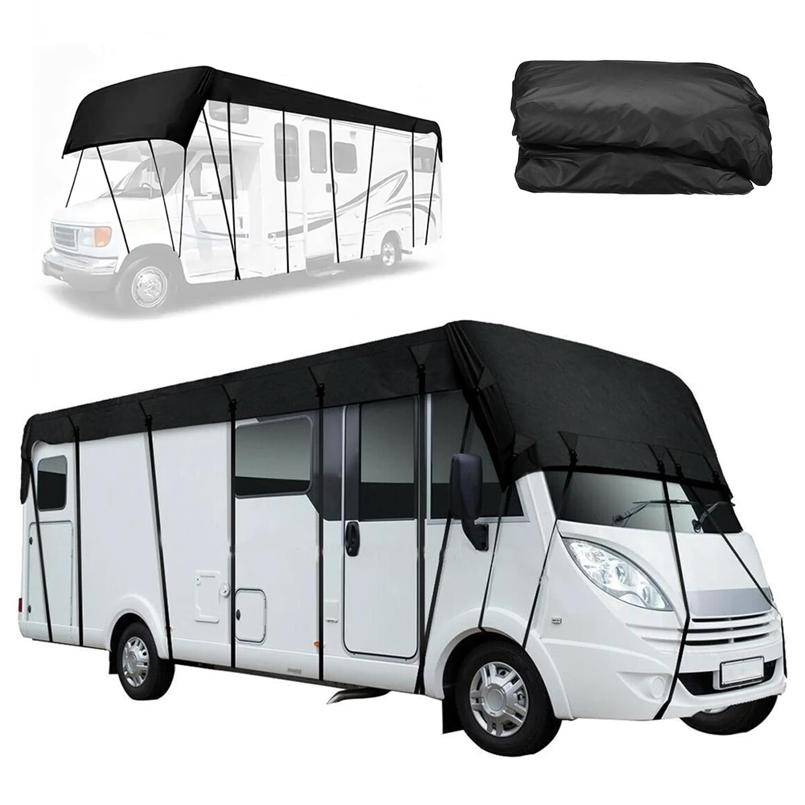 Funda Impermeable para Caravana Oxford 210D, Funda Plegable para Caravana, fácil de Limpiar, Funda para Caravana, Funda para Remolque de Viaje,5x3m/16.4x9.8ft