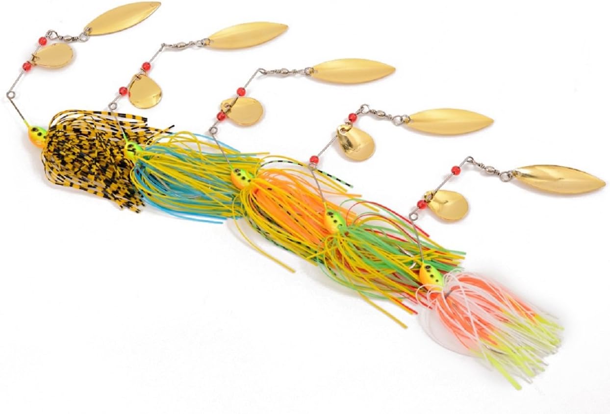 Amazon スピナーベイト セット 5本入り 16ｇ バス ギル などに 複数カラーでいろいろ試せる 全５色 ルアー Azselect ルアー