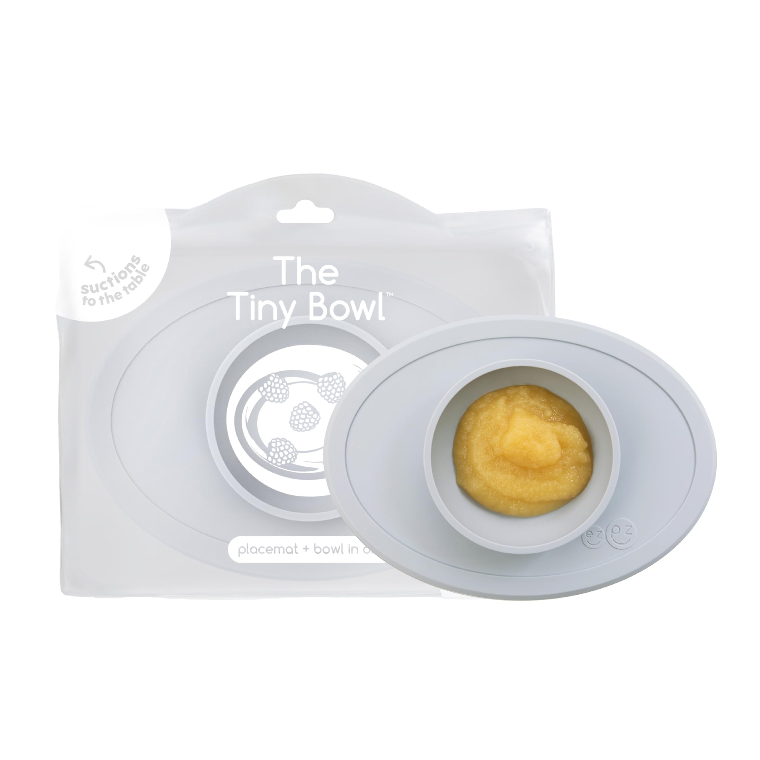 Tiny Bowl mit Saugnapf Zinn – rutschfeste Baby-Schale aus Silikon für selbstständiges Essen, mikrowellengeeignet & spülmaschinenfest – ab 6 Monaten