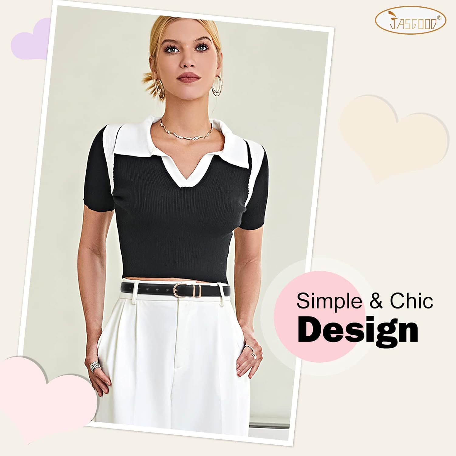 JASGOOD 2 Pack Women Leather Belt for Jeans Ladies Belts for Dresses Pants Plus Size Work Belt with Gold Buckle - Image 2