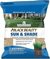 Jonathan Green Black Beauty Sun & Shade Grass Seed 7 lb - Drought Tolerant Cool Season Mix for Full Sun to Partial Shade Lawns