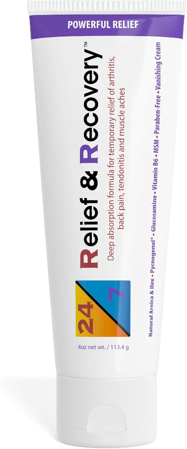 24/7 Relief & Recovery Topical Pain Relief Cream 4 Ounce