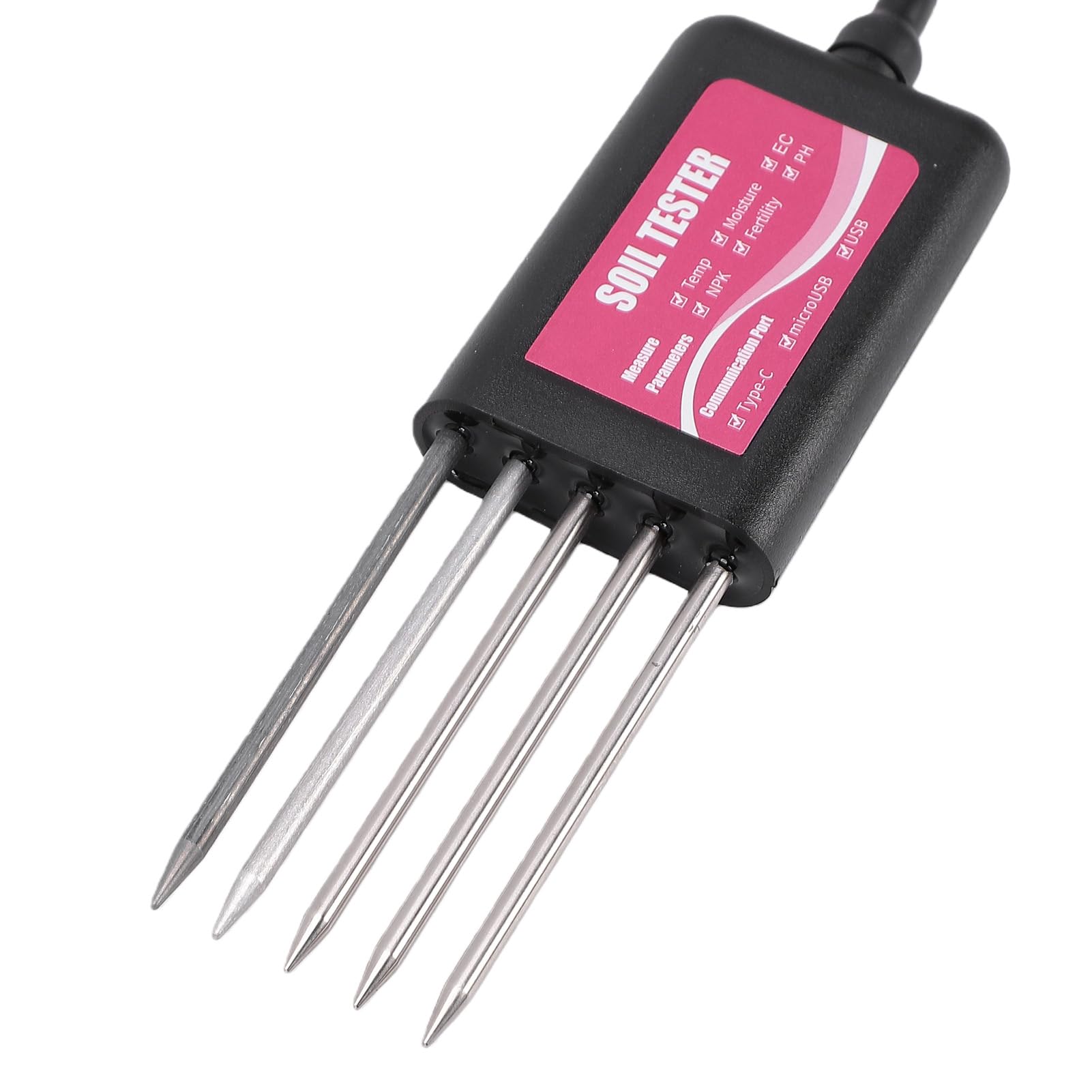 banapoy Tester Gleby NPK 8 w 1, Cyfrowy Miernik Pomiaru Gleby | Wodoodporny Pomiar Azotu, Potasu, PH, środka Nawilżającego, Przewodności Składników Odżywczych, Poziomu EC, Temperatury IP68