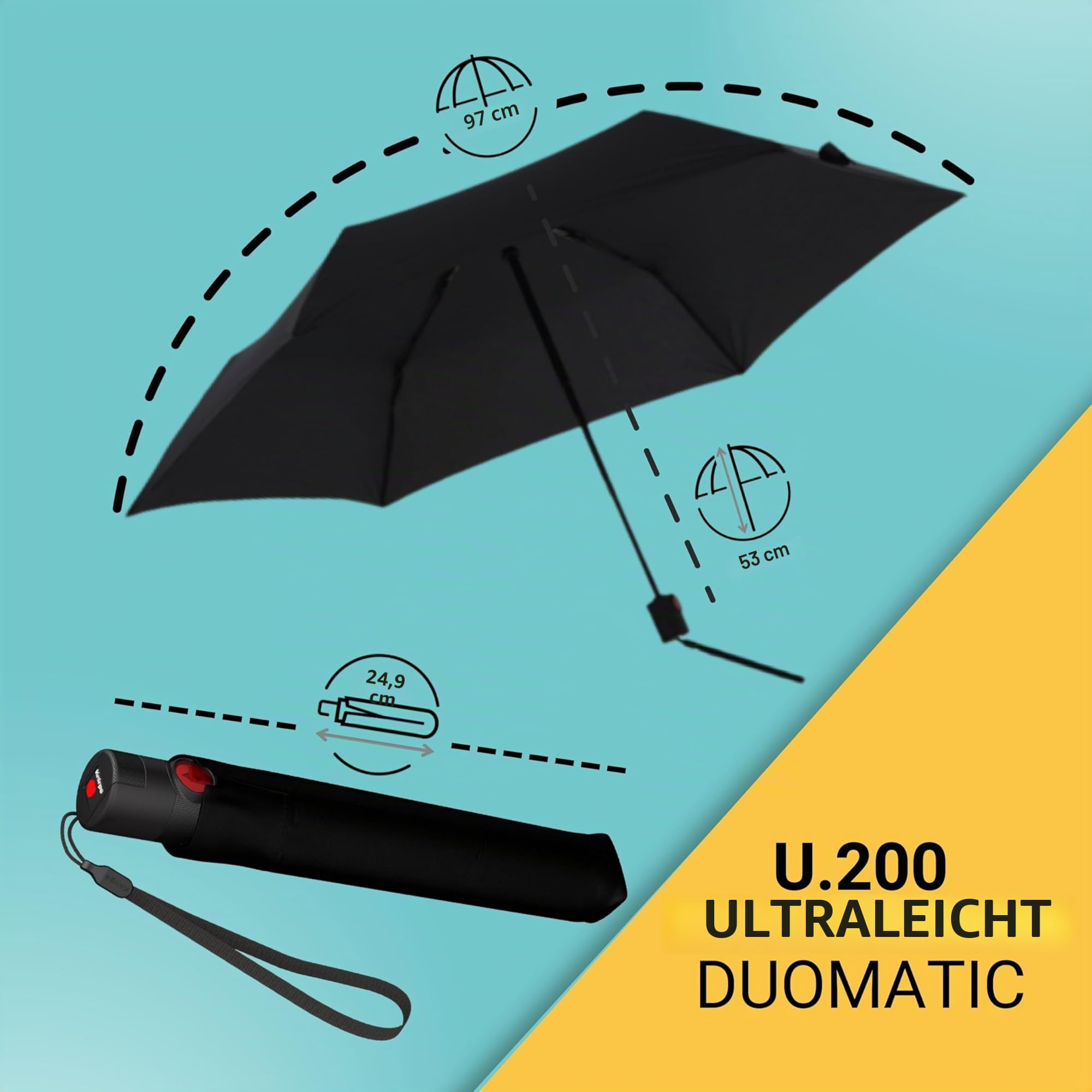 Knirps Taschenschirm U.200 Ultra Light Duomatic