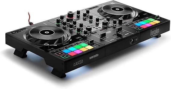 Hercules DJControl Inpulse 500 2-Deck USB DJ Controller for Serato DJ and DJUCED & Numark HF125 - Ultra-Portable Professional DJ Headphones with 6 ft Cable, 40 mm Drivers for Extended Response
