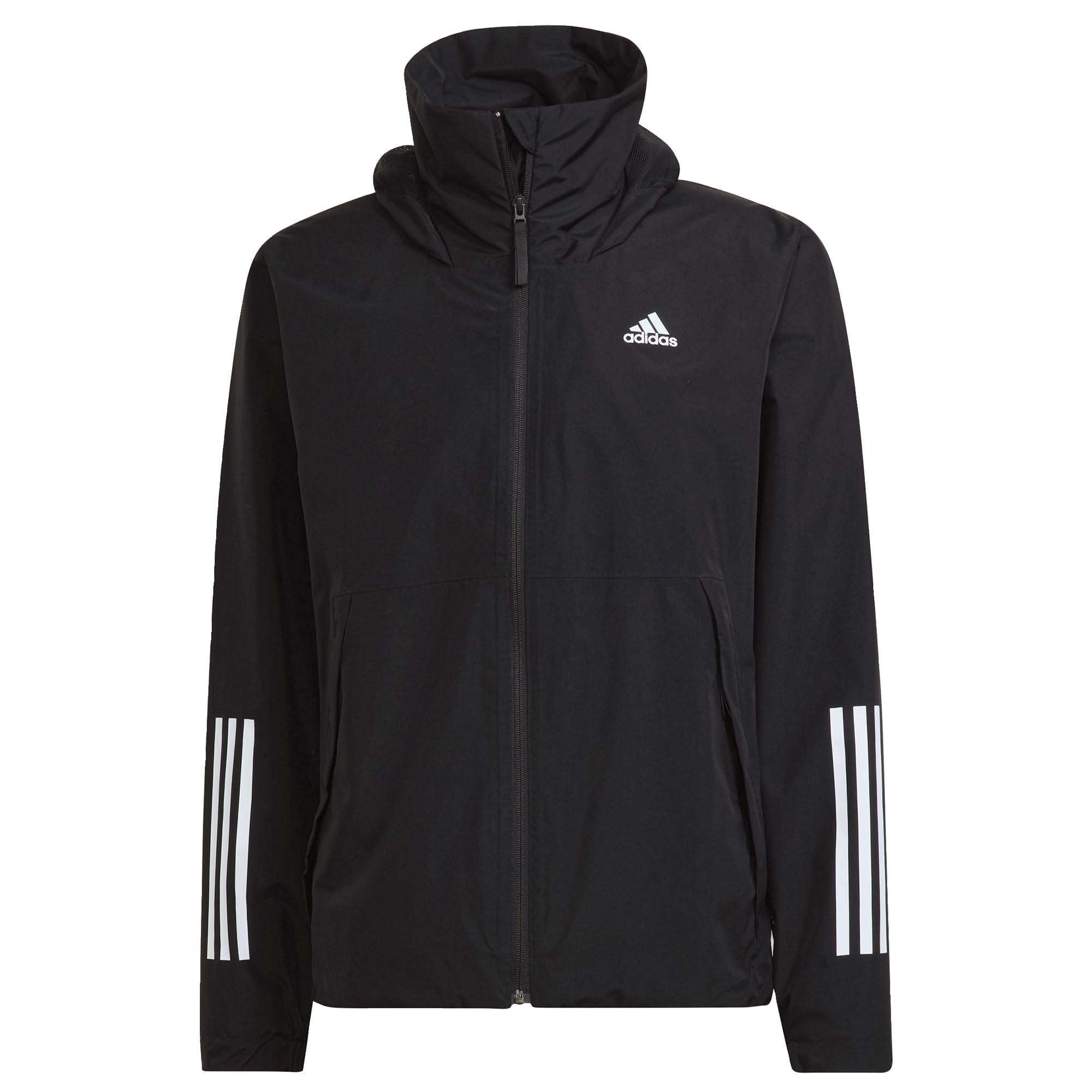 adidas Men's BSC 3-Stripes RAIN.RDY Jacket, Black, XL