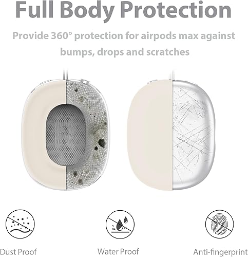 Miniatura 3 de Funda y estuche de silicona 3 en 1 para auriculares Apple Airpods Max, estuche duro para AirPods Max y funda para almohadillas Estuche y cubierta