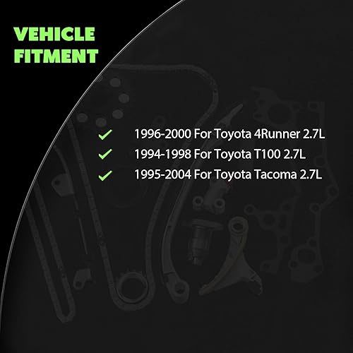 Miniatura 5 de SCITOO Kit de cadena de distribución del motor con bomba de agua - 94196S-G CTKTO38 TK939 9-4196S AW9293 WPTO020 apto para 96-00 para Toyota 4Runner