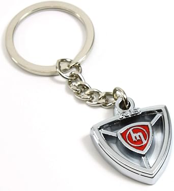Rotary13B1 Wankel Rotary Heart Key Chain - Red