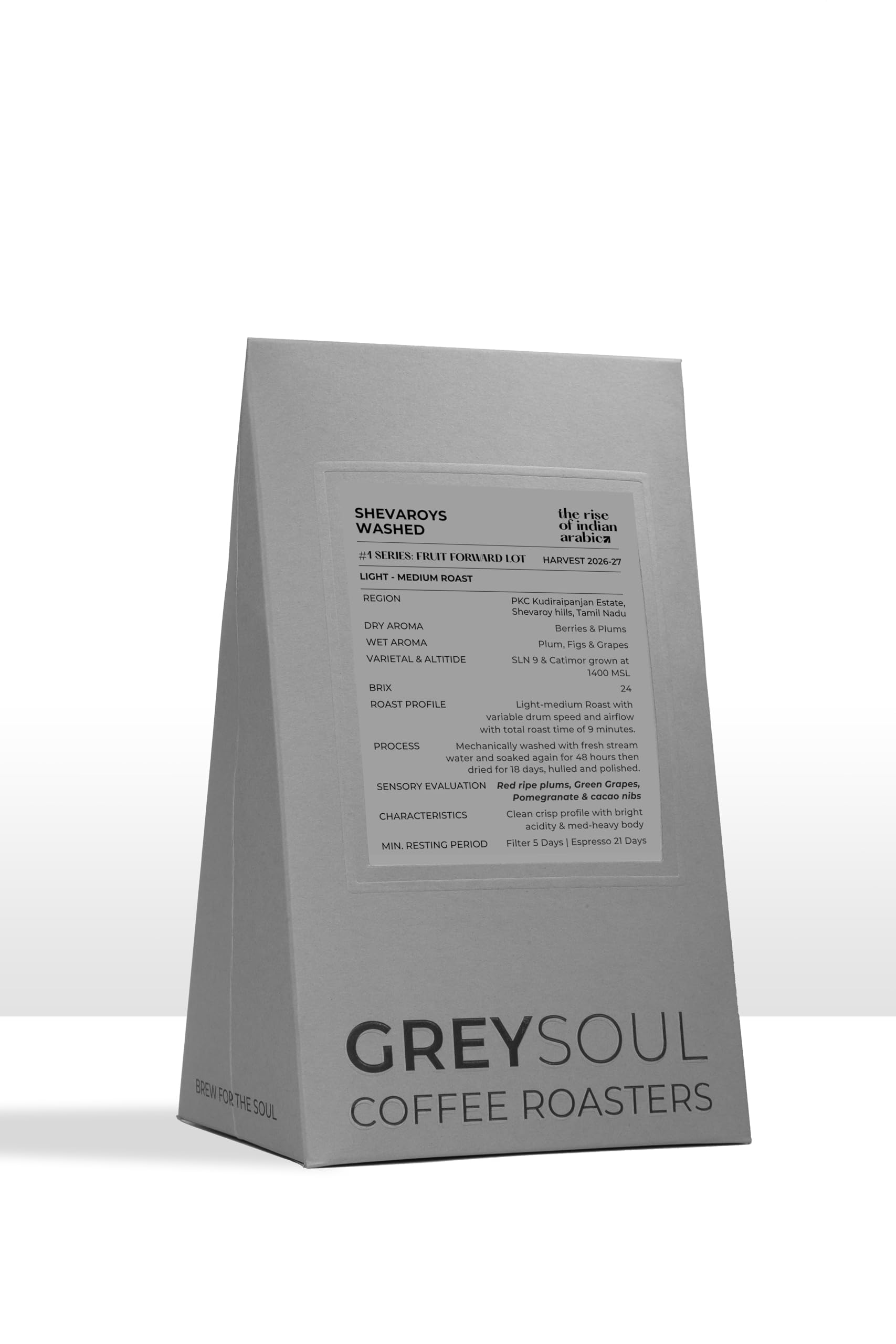 Grey Soul Coffee Roasters | Shevaroys Washed |Light-Medium Roast |100% Arabica | 200 Grams (Whole Bean)-image-39