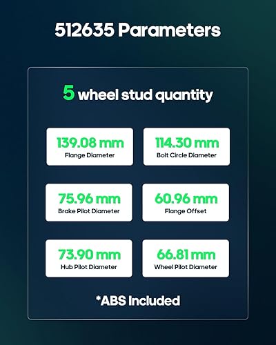 Miniatura 3 de SCITOO Conjunto de cubo de cojinete de rueda trasera 52730-G2000 para Hyundai Elantra 2017-2020, para Hyundai Ioniq 2017-2022, para Kia Niro