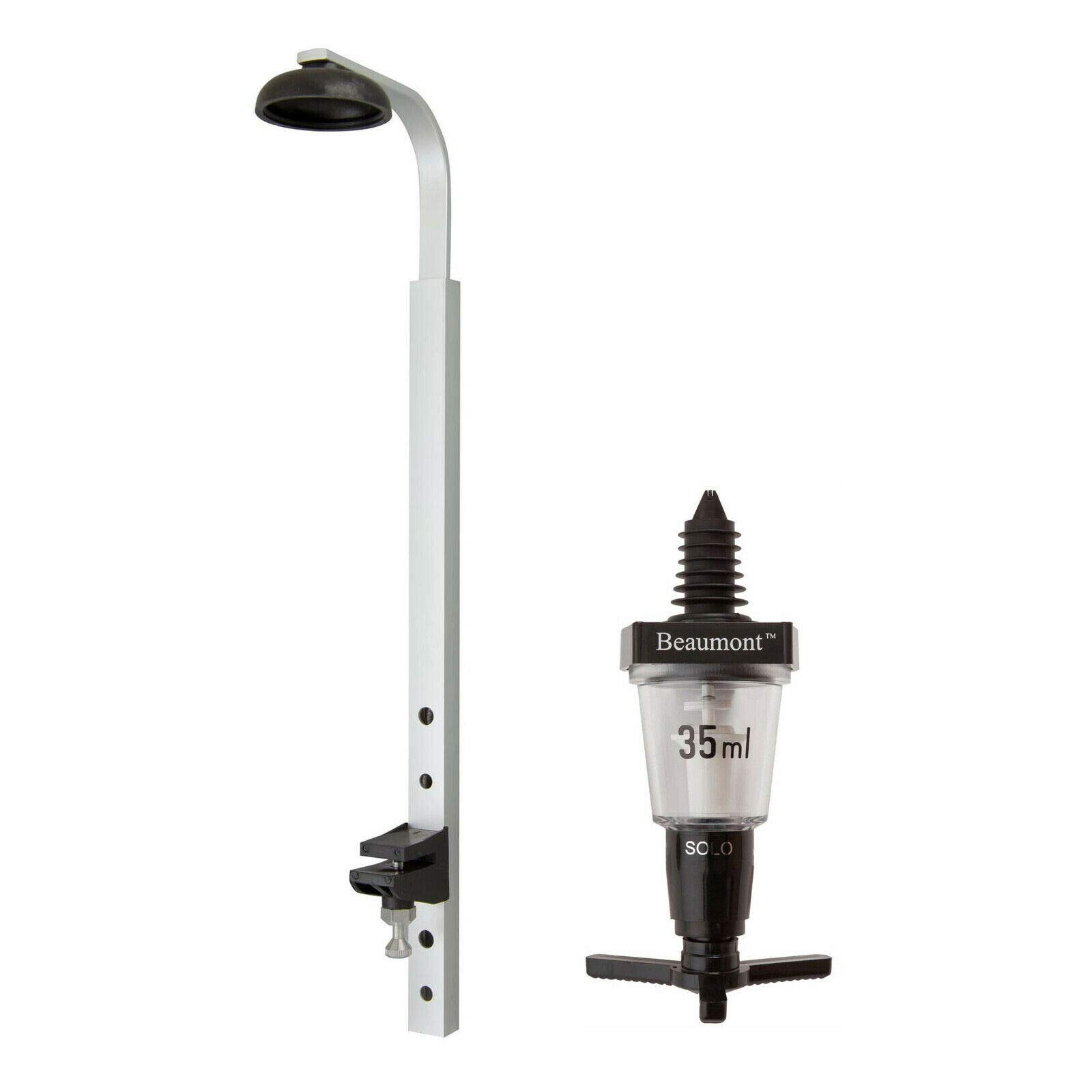 We Can Source It Ltd Multi Color - Durable Black 1 × 35 Ml Solo Bar Optic Spirit Measures With 1‑Bottle Wall Mount Bracket — Heavy‑Duty, Accurate Pour, For 70 Cl–1 L Bottles, Compact Bar Or Home Use, Fast Setup
