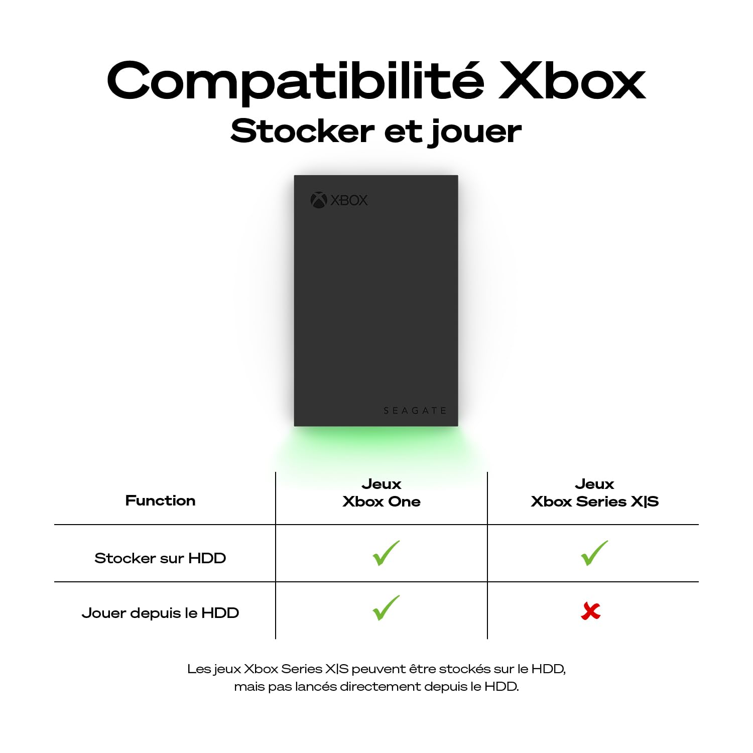 Seagate 2ToGame Drive pour Xbox | USB 3.0 (STKX2000403) | HDD officiel Xbox. Archiver X|S. Xbox One direct. Xbox Game Pass. Garantie 2 ans