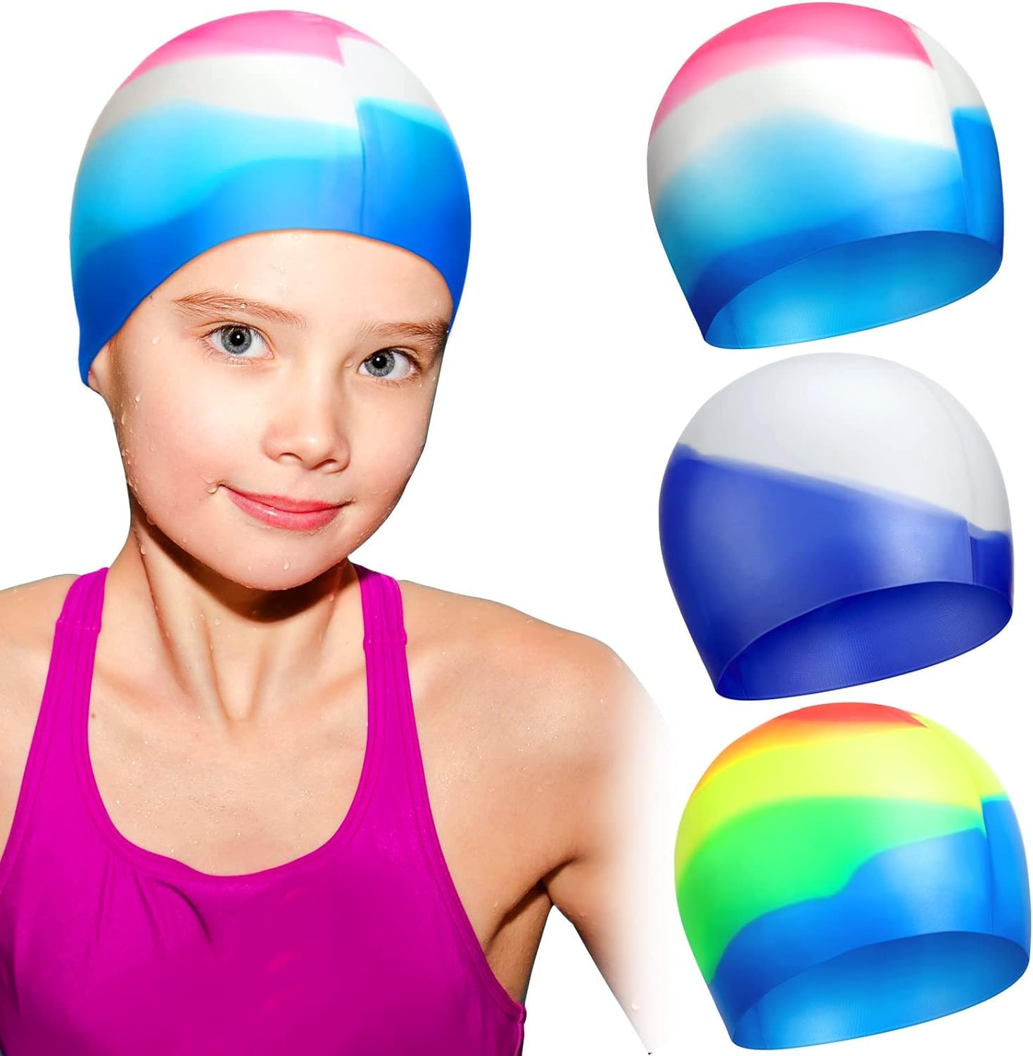 EZUK™ Brand Swimming Kit- Swim Goggles and Swim Caps Combo Set, Nose Clip, Ear Plug & Case- Silicone Non-Slip Material on Swimming Cap & Swimming Goggles (Set of 2 Items) (B0C7LKJD34) Amazon Price History, Amazon Price Tracker