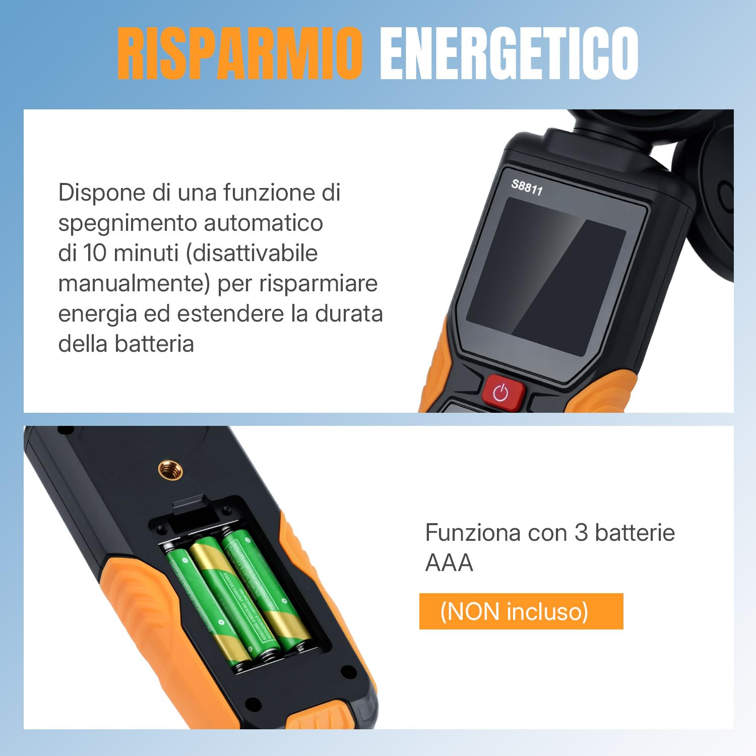 Mcbazel Misuratore di Luce Digitale, Lux/FC 200.000 Misuratore di Illuminazione ad Alta Precisione con Sensore Ruotabile a 270° e Display a Colori HD con Temperatura Ambiente per Piante, Fotografia