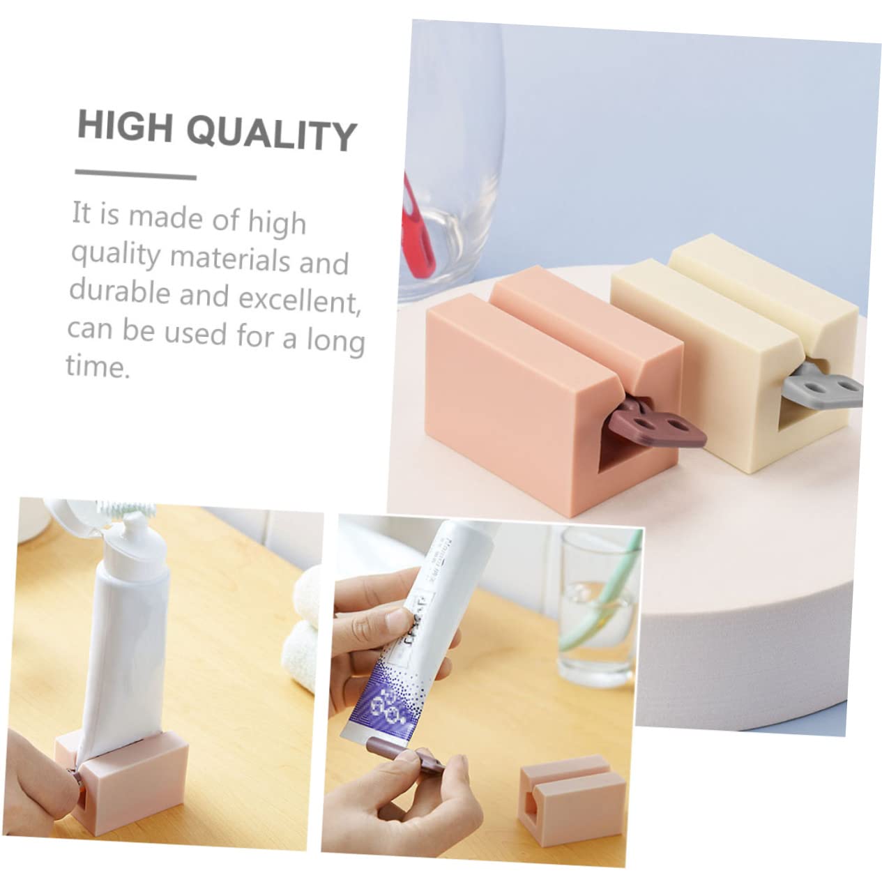 TOVINANNA Toothpaste Squeezer 4pcs Pack Safe Material Reduces Waste Bathroom Essential